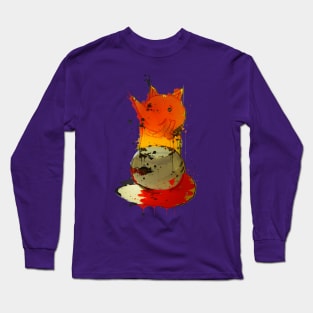 Fox and aquarium, art Long Sleeve T-Shirt